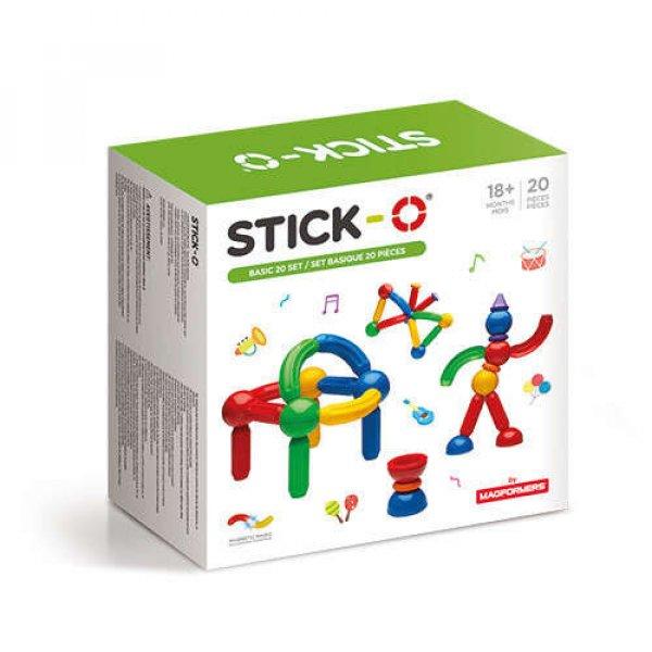 Stick-O mágneses játék, alapkészlet 20 darabos alapkészlettel