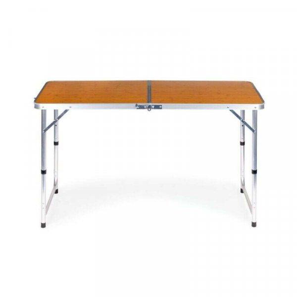 Kemping asztal 4 székkel - barna