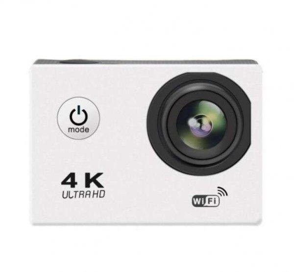 WiFi-s  Akciókamera, F-60, 12MP sportkamera, FullHD video/60FPS, max.64GB TF
Card, 30m-ig vízálló, A+ 170°, ezüst