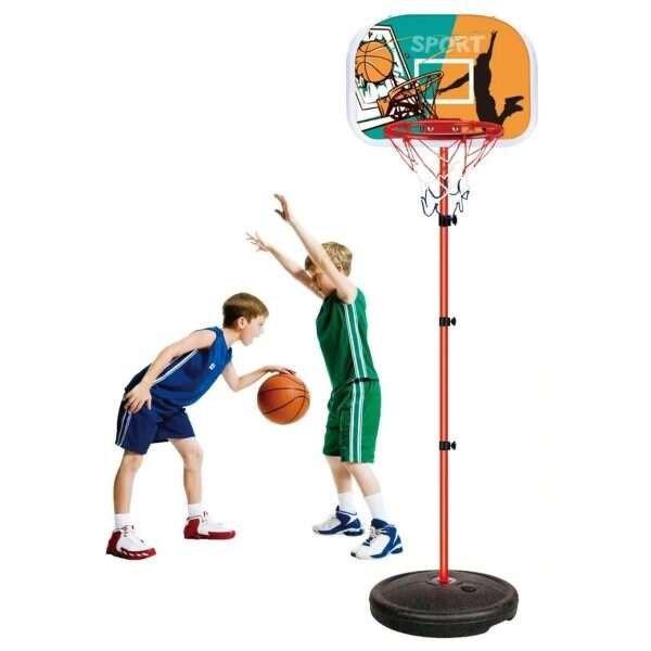 Állványos kosárlabda palánk hálóval, gyerekeknek, kül- és beltérre,
80-200 cm magasság, többszínű