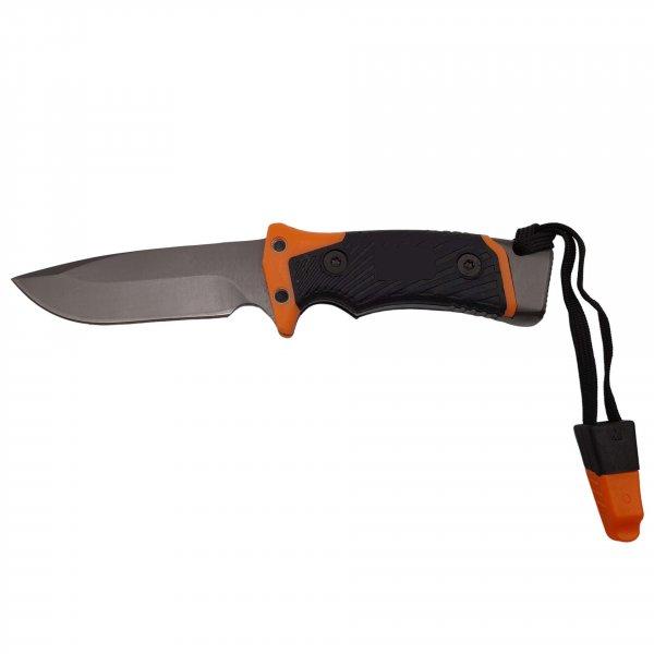 IdeallStore® vadászkés, Survival penge, 20,5 cm, rozsdamentes acél,
narancssárga, tok mellékelve