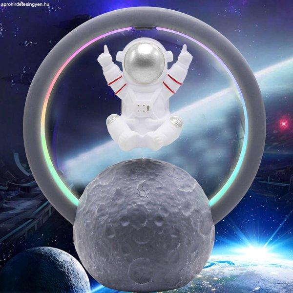 Dollcini, űrhajós hold hordozható hangszóró, Bluetooth, Fekete
