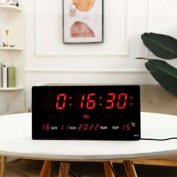 BB01 LED-es digitális tábla - óra, dátum és hőmérséklet kijelzéssel -
asztalra és falra is helyezhető - 33x13cm (BBL)