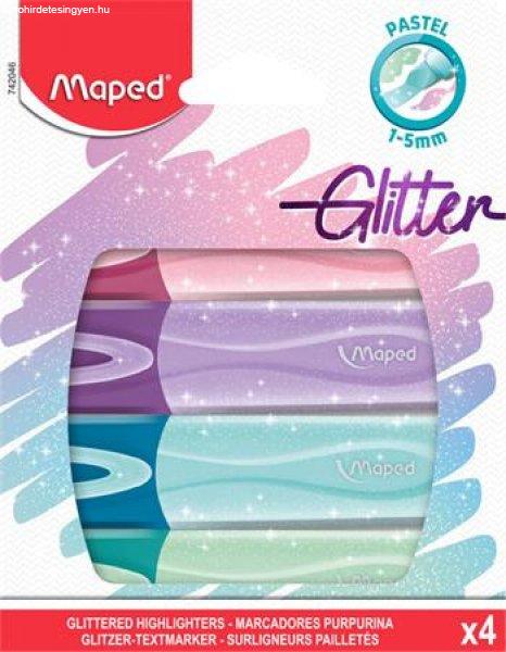 Szövegkiemelő készlet, 1-5 mm, MAPED "Glitter Fluo Peps", vegyes
pasztell színek