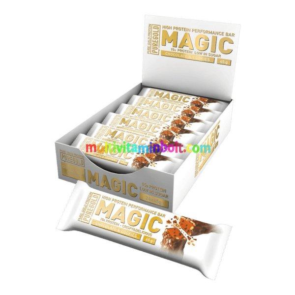 Magic Bar protein szelet - Chocolate & Cookies - 24x45g Box - PureGold