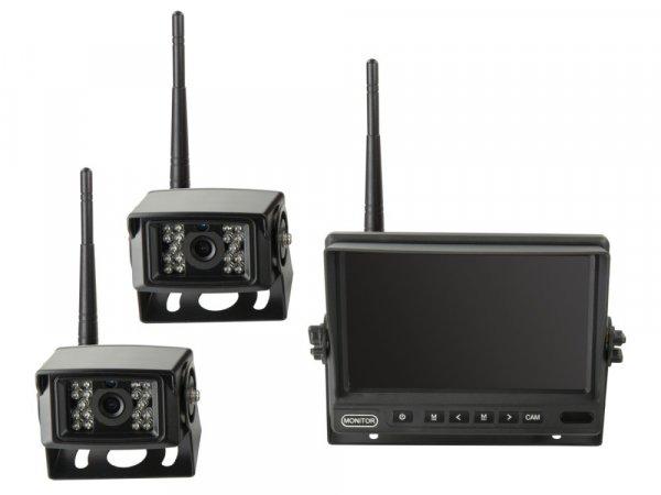 Tolatókamera monitor készlet 7" 2x kamera digitális videó
transmitterrel éjjellátó funkcióval 771000-6251