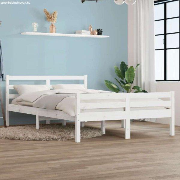 vidaXL fehér tömör fa ágykeret 150x200 cm (5FT King Size)