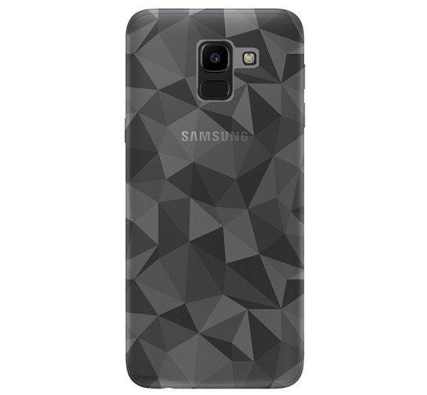 Szilikon telefonvédő (3D, gyémánt minta) ÁTLÁTSZÓ Samsung Galaxy J6
(2018) SM-J600F