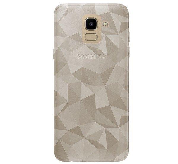 Szilikon telefonvédő (3D, gyémánt minta) FÜSTSZÍNŰ Samsung Galaxy J6
(2018) SM-J600F