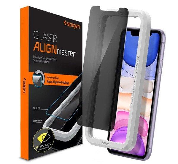 SPIGEN ALM FC képernyővédő üveg (2.5D, ujjlenyomatmentes, extra karcálló,
9H, ultravékony, 0.3mm, színkiemelés) ÁTLÁTSZÓ Apple iPhone 11, Apple
iPhone XR 6.1