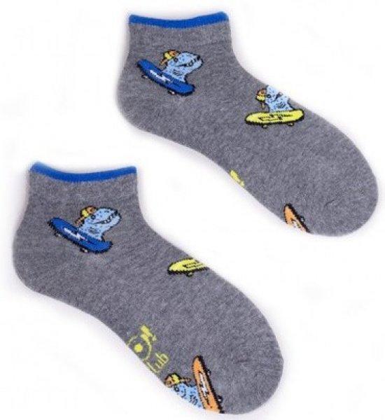 Pamut boka zokni (23-26) - kék dinó 