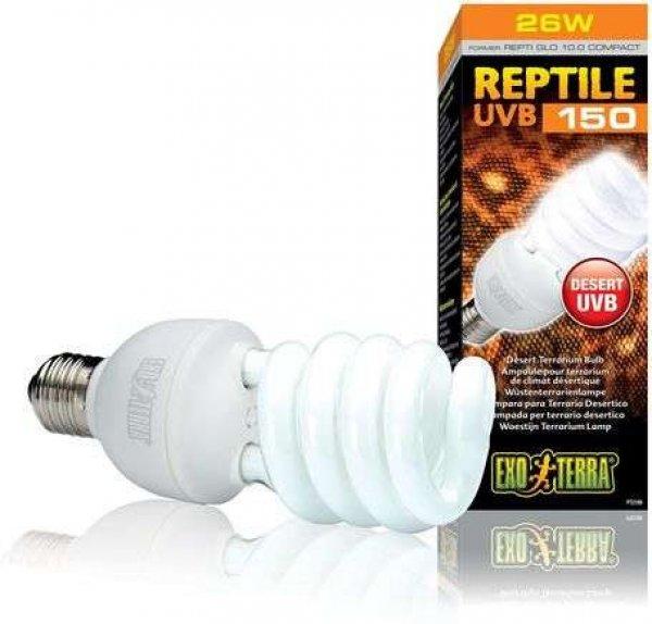 Exo Terra Reptile UVB 150 Desert Compact Bulb – Sivatagi terráriumi izzó 26
W