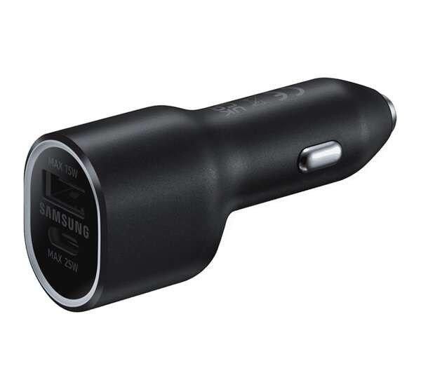 SAMSUNG autós töltő USB aljzat / Type-C aljzat (5V / 3000mA, 40W,
gyorstöltés támogatás) FEKETE