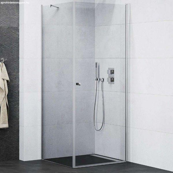 Mexen Pretoria 90x90 szögletes nyílóajtós zuhanykabin 6 mm vastag
vízlepergető biztonsági üveggel, krómozott elemekkel, 190 cm magas