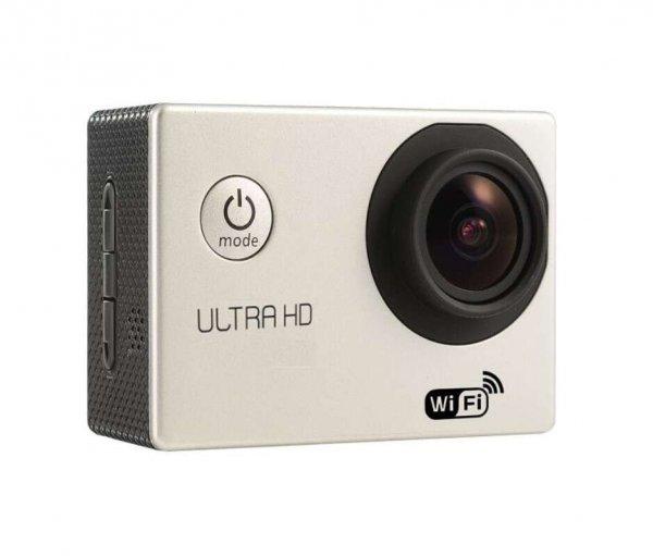 WiFi-s Sportkamera, H-16, 12MP akciókamera, FullHD video/60FPS, max.64GB TF
Card, 30m-ig vízálló, A+ 170°, ezüst
