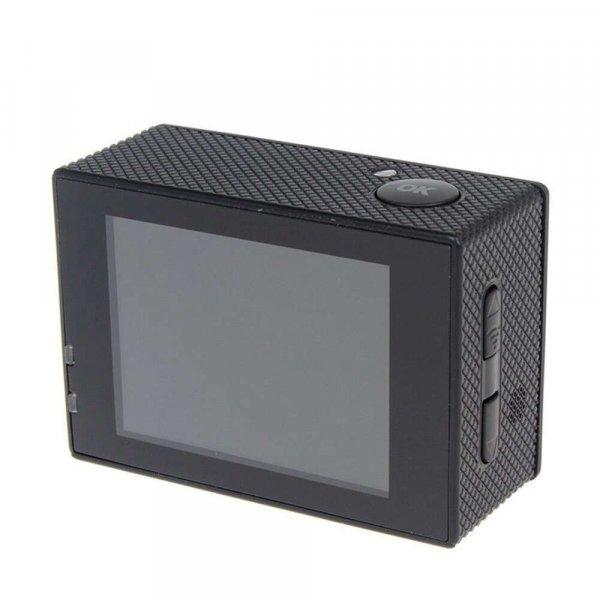 WiFi-s Sportkamera, H-16-4, 12MP akciókamera, FullHD video/60FPS, max.32GB TF
Card, 30m-ig vízálló, A+ 170°, fekete