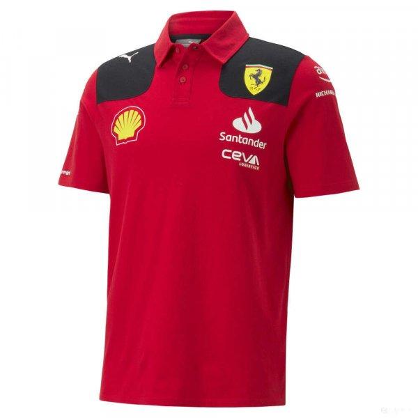 Ferrari galléros póló, Puma, csapat, piros, 2023