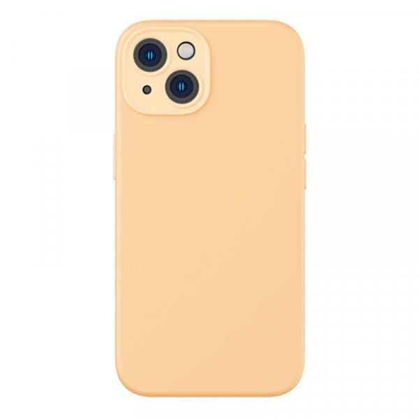 Baseus Liquid Silica iPhone 14 Tok, üvegfólia és tisztító készlet (sárga)