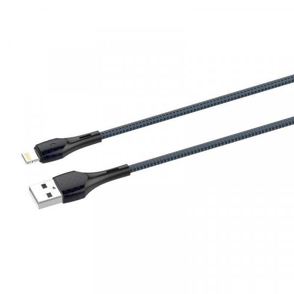 LDNIO LS521, 1m USB - Lightning kábel (szürke-kék)