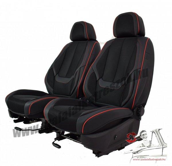 Nissan Juke 2014-Ig Méretezett Üléshuzat -Victoria Bőr/Szövet
-Piros/Fekete- 2 Első Ülésre