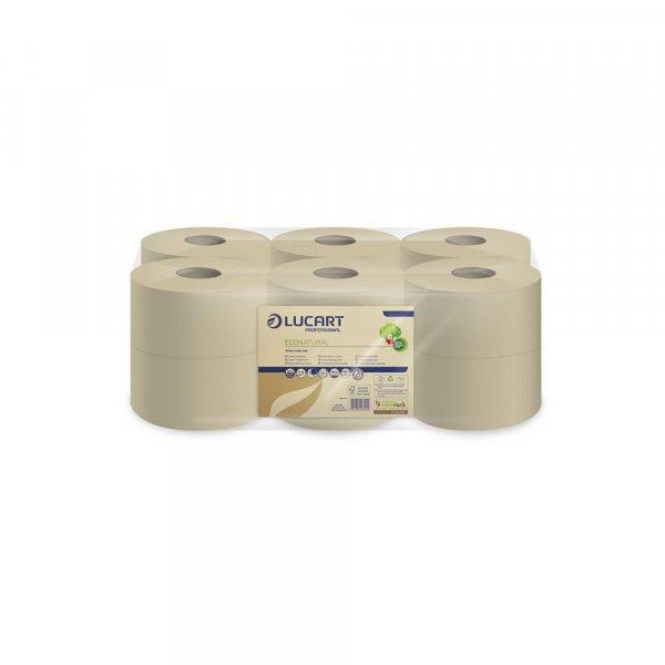 Toalettpapír 2 rétegű közületi átmérő: 18,1 cm 12 tekercs/csomag
EcoNatural L-One Mini Lucart_812170 havanna barna