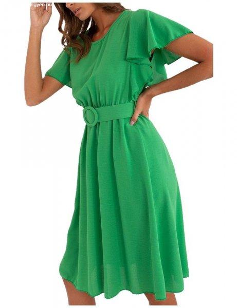 Zöld elegáns mini ruha övvel