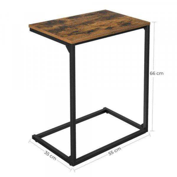 Oldalsó asztal / reggeliző ágyasztal - Vasagle Loft - 55 cm