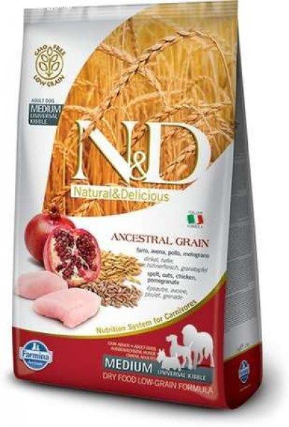 N&D Dog Adult Medium/Maxi Chicken & Pomegranate Low Grain (2 x 12 kg) 24 kg