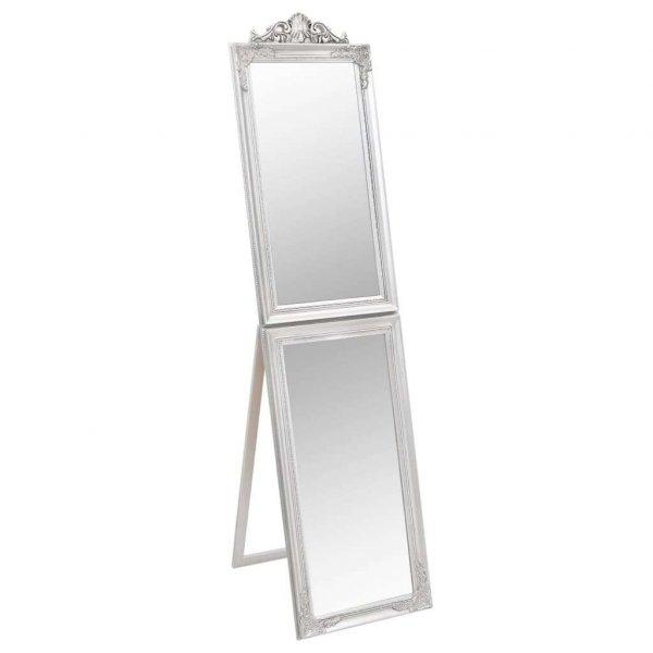Ezüstszínű szabadon álló tükör 45x180 cm