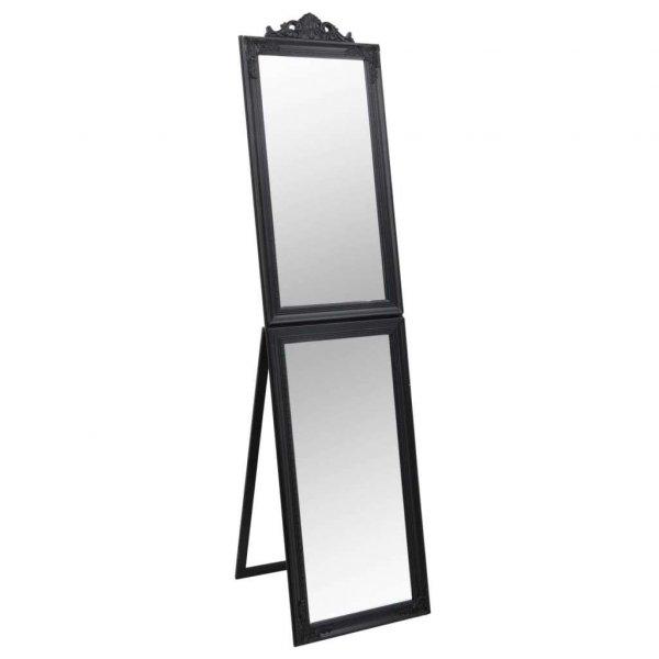 Fekete szabadon álló tükör 45x180 cm