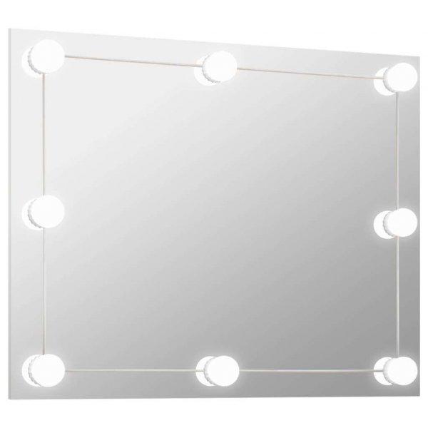 Keret nélküli téglalap alakú fali tükör led-világítással
