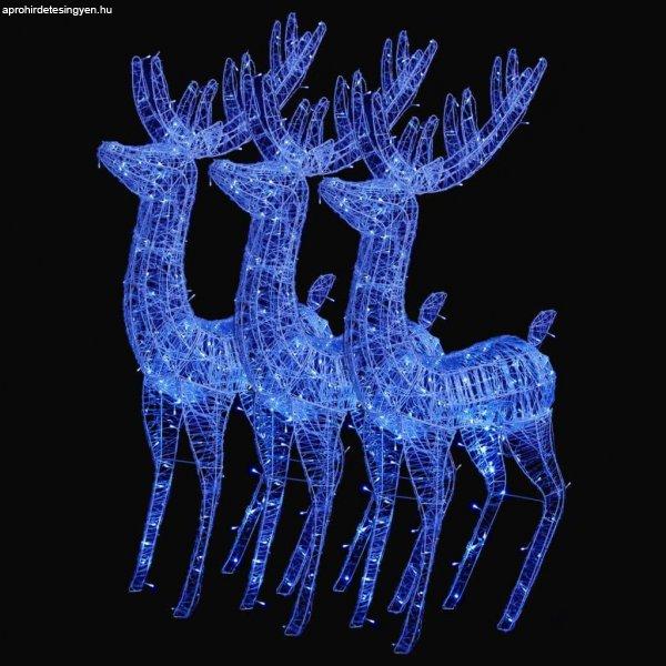 3 db kék xxl akril karácsonyi rénszarvas 250 led 180 cm