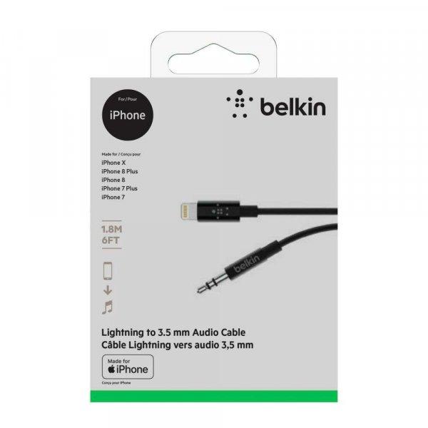 Belkin AV10172BT06-BLK audio kábel 1,8 M 3.5mm Fekete
