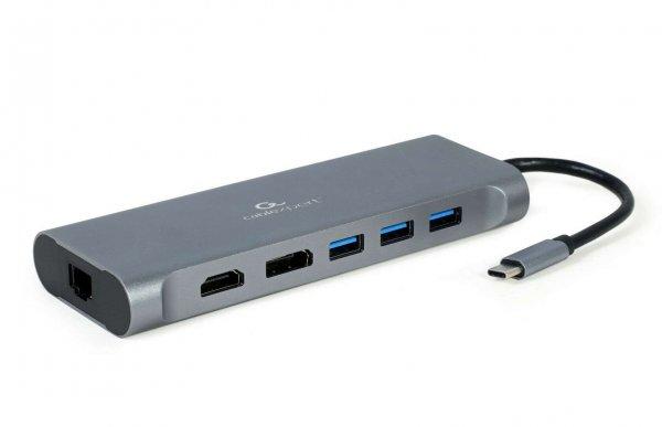 Gembird A-CM-COMBO8-01 USB Type-C 8-in-1 Multi-Port Adapter Space Grey
A-CM-COMBO8-01