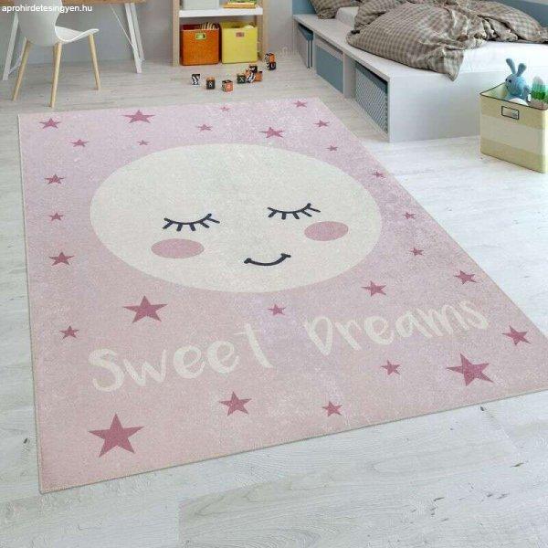 Holdmintás szőnyeg rózsaszín, modell 20396, 140x200cm