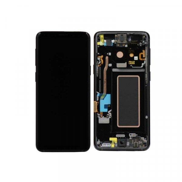 Samsung G960 Galaxy S9 gyári LCD+érintőpanel fekete kerettel