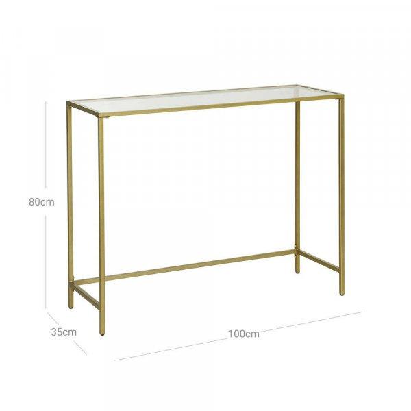 Konzolasztal / tálaló asztal Vasagle - 100 cm (arany)