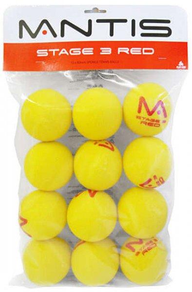 Mantis Stage 3 Red Sponge Ball Szivacs teniszlabda / 12 db