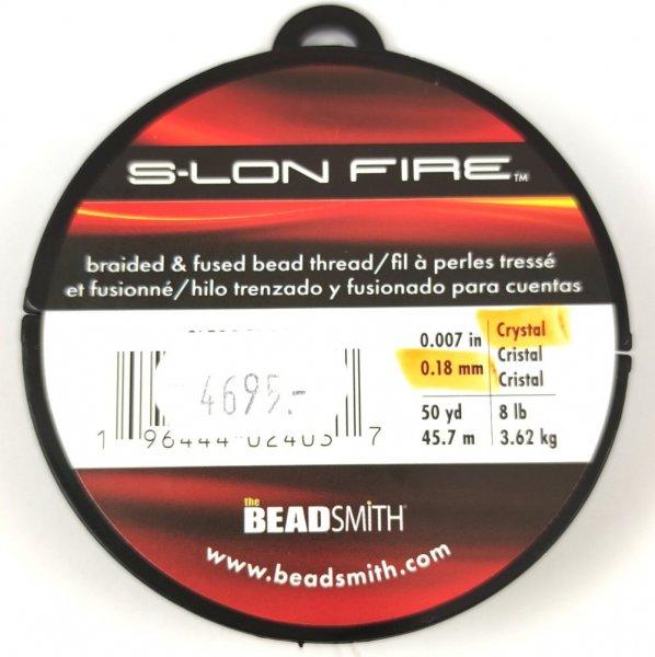 S-Lon Fire - crystal - gyöngyfűző szál - 0.18mm (0.007 inch)