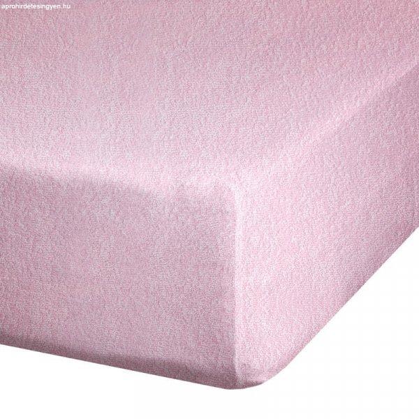 Frottír gumis lepedő Pasztell rózsaszín 140x200 cm + 20 cm