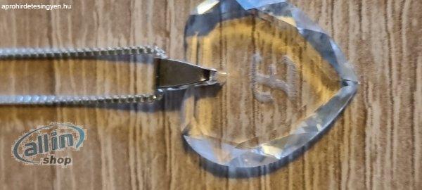 Gyermek nyaklánc 925 Sterling ezüst Swarovski szívkristály
"E"betű