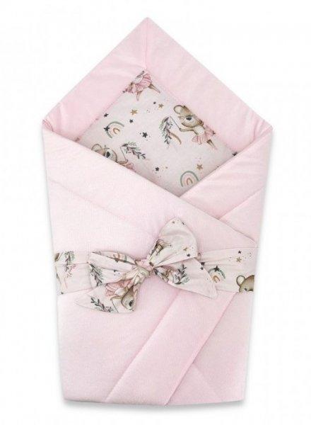 Baby Shop megkötős pólyatakaró 75x75cm - Kis balerina rózsaszín 
