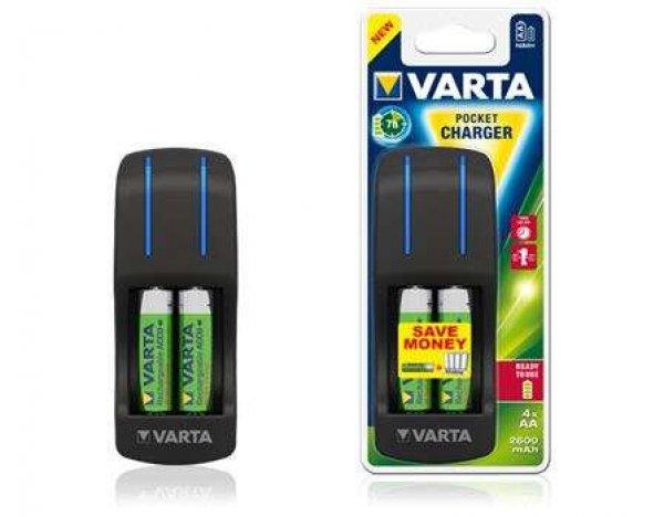 Varta Pocket töltő+ AA 2600 mAh akku (4db akkuval) Ready 2 USE (57642101471)