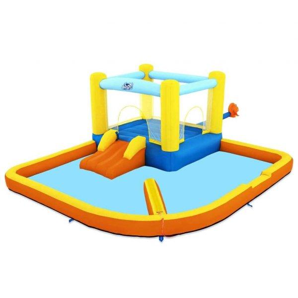 Bestway Beach Bounce 365x340x152cm H2Ogo felfújható Vízi játszótér (93349)
#sárga-kék