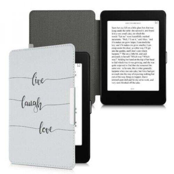 E-Book olvasó tok Kindle Paperwhite 10, Eco bőr, fehér, kwmobile, 46644.62