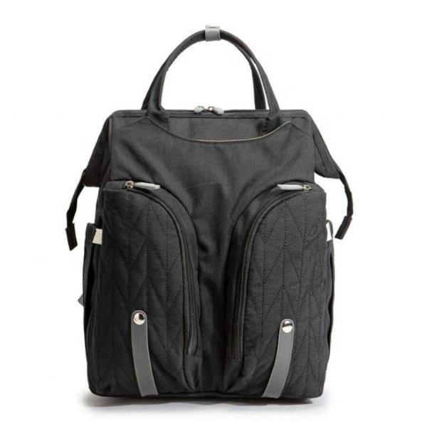 Kisággyá átalakítható baba-mama hátizsák, dupla külső zsebbel fekete
aa-001801
