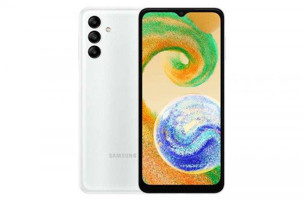 Samsung Galaxy A04s mobiltelefon, fehér