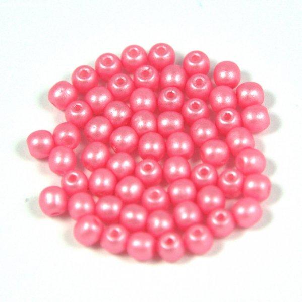 Cseh préselt golyó gyöngy - pearl shine light pink - 3mm