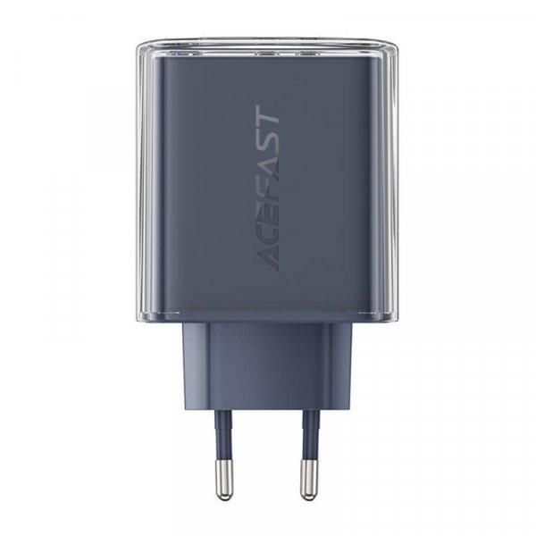 Acefast A45 hálózati töltő, 2x USB-C, 1xUSB-A, 65 W PD (szürke)