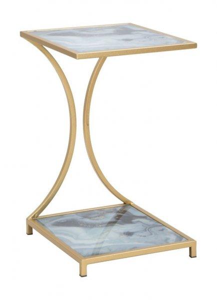 Lerakóasztal, íves lábbalarany, márvány antracit - IXE - Butopêa